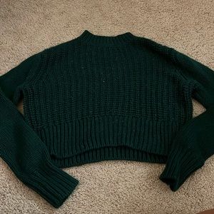 forrest green cropped pacsun sweater